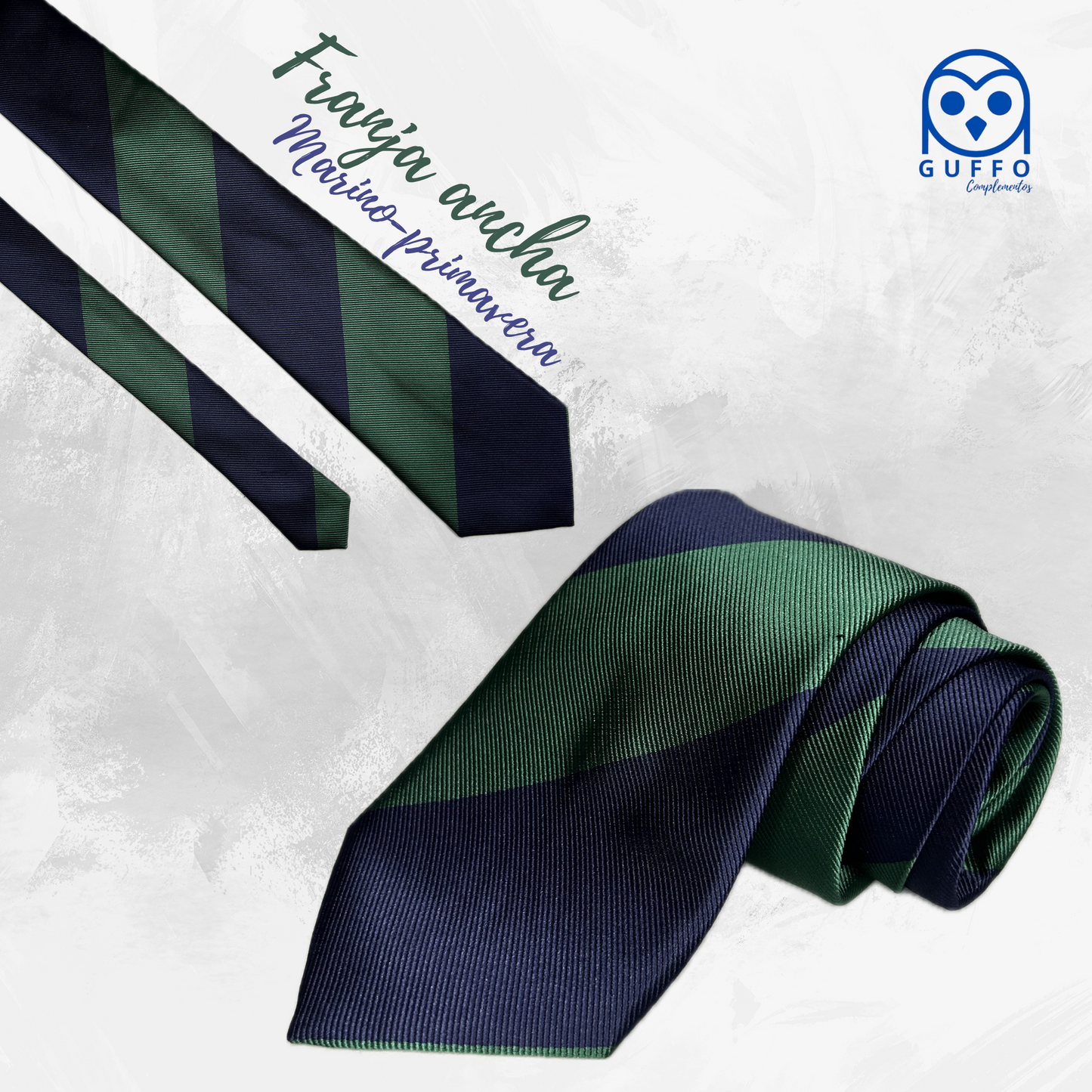 CORBATA FRANJA ANCHA (MARINO-PRIMAVERA)