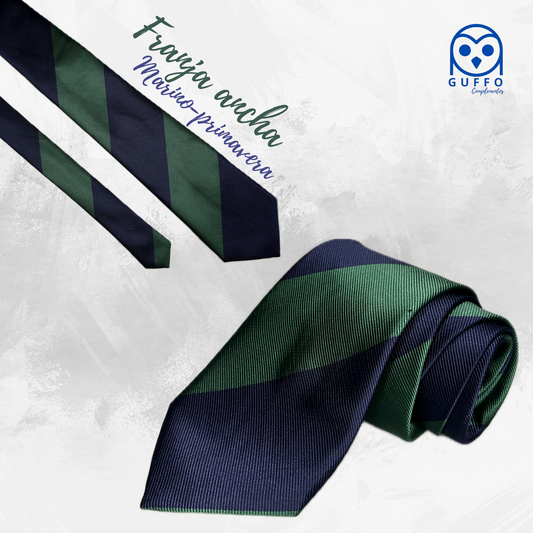 CORBATA FRANJA ANCHA (MARINO-PRIMAVERA)