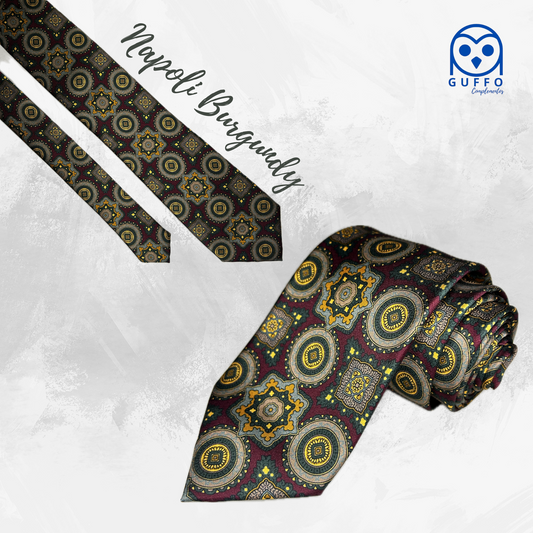 CORBATA NAPOLI BURGUNDY