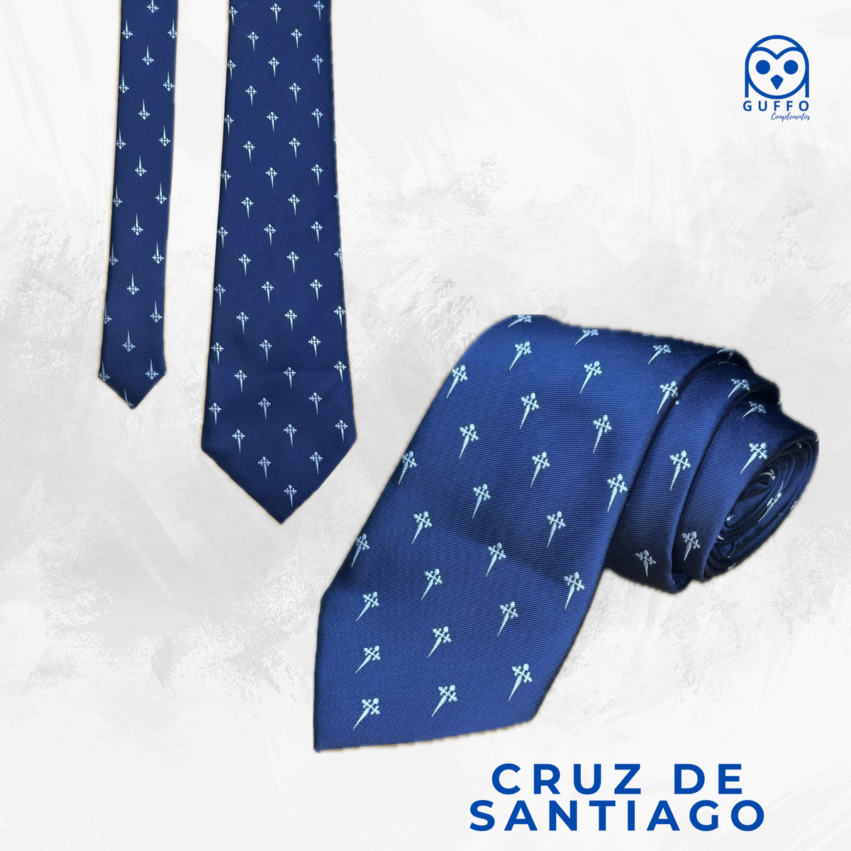 CORBATA CRUZ DE SANTIAGO BLANCA