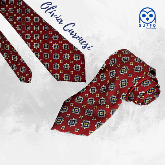 CORBATA OLIVIA CARMESÍ