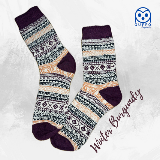 CALCETINES WINTER BURGUNDY