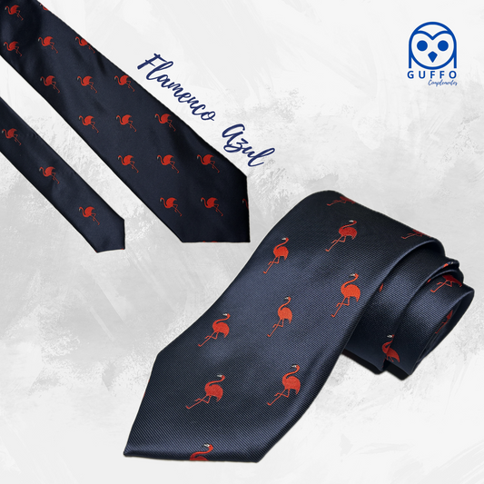 CORBATA FLAMENCO AZUL