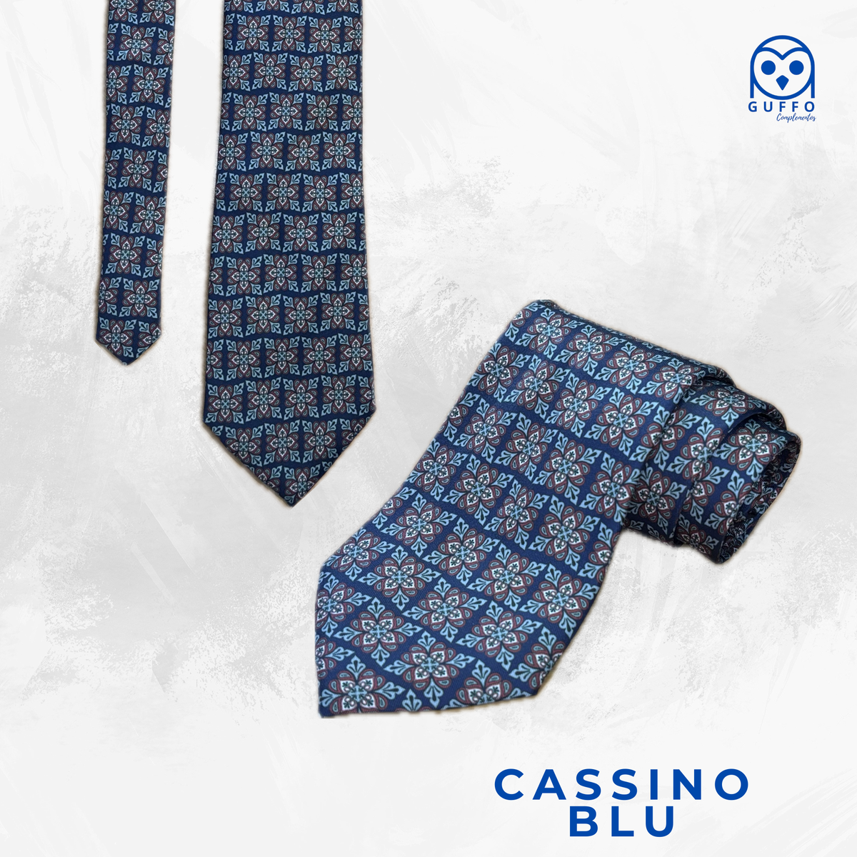 CORBATA CASSINO BLU