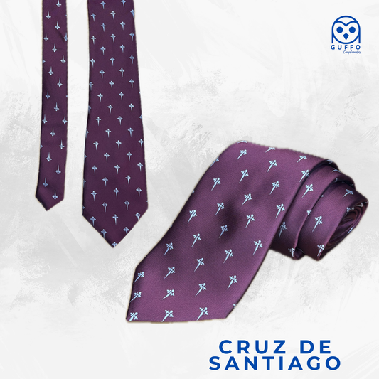 CORBATA CRUZ DE SANTIAGO BURDEOS